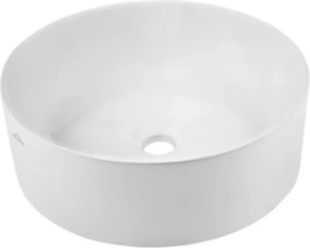 Lavoar pe blat Invena Kos rotund 42 cm alb