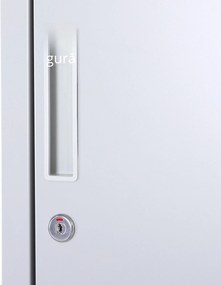 Dulapior Haine din Otel 4 Rafturi 2 Usi cu Inchidere de Siguranta, Gri, 38x46x180cm Vinsetto | Aosom Romania