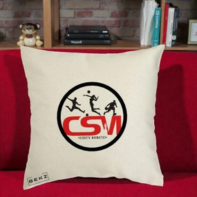 Perna Personalizata CSM Sighetu Marmatiei Sport, 40x40 cm, Ecru, Husa Detasabila, Perna Inclusa, BEKZ®