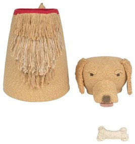 Coș de jucării pentru copii bej din material textil 40x30x55 cm Luna – Lorena Canals