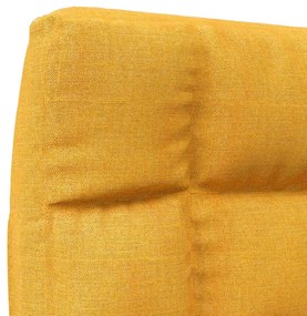 Scaun de podea pliabil, galben mustar, material textil 1, galben mustar