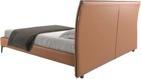 Pat dublu tapitat design LUX Brown 180x200cm