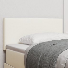 vidaXL Tăblie LED cu lumini cu bandă LED Pe perete Crem 80 cm țesătură
