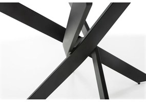 Masă de dining rotundă cu blat din sticlă 120x120 cm Ruth – Marckeric