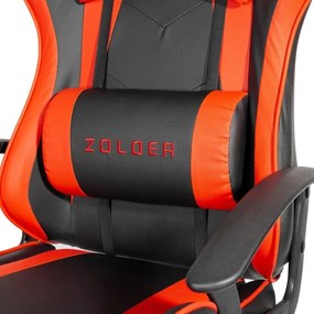 Scaun pentru jocuri video VARR Zolder negru/roșu