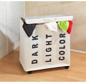 Coș triplu pentru rufe Wenko Trivo, bej, 117,6 l