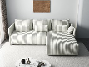 Colțar extensibil dumonde cu ladă de depozitare si sezut confortabil din spuma high-density, Malta Ambience White II 235x185 cm