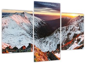 Tablou - Panoramă montană de iarnă (90x60 cm)