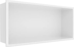 Raft incastrat dreptunghiular Balneo Wall-Box One cu rama 45x20x10 cm alb mat