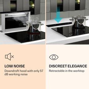 Klarstein Royal Flush Eco, hotă, 60 cm, 576 m³/h, A+