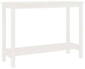 822283 vidaXL Masă consolă, alb, 110x40x80 cm, lemn masiv de pin