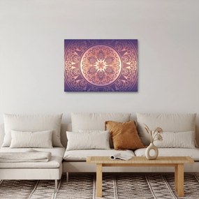 Tablou - Mandala pe gradient violet (70x50 cm)