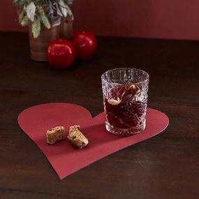 Suport pentru farfurii din piele ecologică 30x30 cm Heart Nupo – LIND DNA