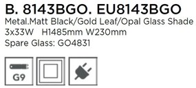 Lampadar, Lampa de podea design modern Orbital EU8143BGO SRT