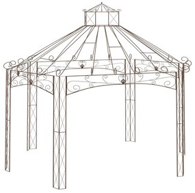 Pavilion de gradina, maro antichizat, 558x350x408 cm, fier 558 x 350 x 408 cm