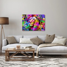 Tablou - 3D imaginea leului (70x50 cm)