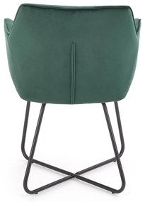 Scaun tapitat K377 Verde - h81 cm