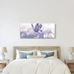 Tablou - Fluture și lavandă (120x50 cm)