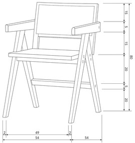 Scaun dining negru din lemn de pin Gunn – WOOOD