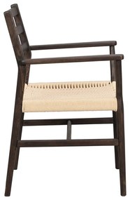 Scaun de dining natural /maro închis Harlan – Rowico