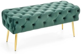 Banca tapitata Athena – Verde/Gold