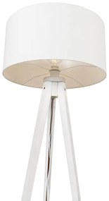 Lampă de podea modernă cu trepied alb cu abajur alb 50 cm - Tripod Classic