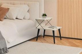 Noptieră Cross Travertine and Black