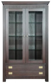 Vitrina Saigon Charchoal, 2Usi + 2Sertare, Negru, 195 x 45 x 115 Cm