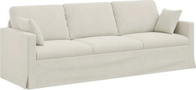 vidaXL Canapea Crem 228 x 78 x 80 cm Catifea