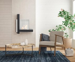 STONES Șemineu bio montat pe perete22cm X 72cm H. 63cm | Aosom Romania