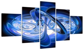 Tablou abstract albastru (125x70 cm), în 40 de alte dimensiuni noi