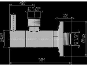 Robinet coltar rotund alb mat cu filtru 1 2  Ã 1 2   Alcadrain ARV003B Alb mat