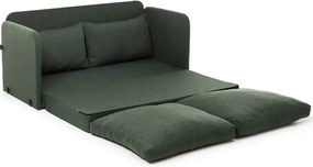 Canapea extensibila 2 locuri moderna, 200x148 cm – stofa verde – Saga