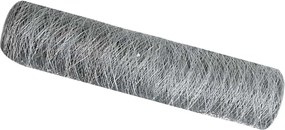 vidaXL Gard hexagonal Argintiu 0,8 x 50 m Oțel galvanizat