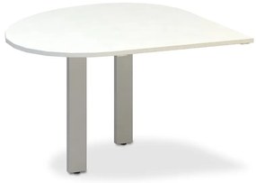 Bufetă 120 x 120 cm, ProOffice C, stânga, alb