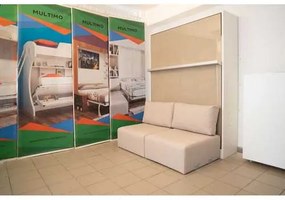 Set pat rabatabil cu somiera si canapea fara cotiere - Royal XL 160 Confort Set (160X200)