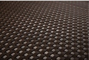 Paravan de balcon din Polyrattan 0,9x3m 1300g/m2 maro închis