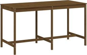 vidaXL Masă de grădină, maro miere, 203,5x90x110 cm, lemn masiv pin