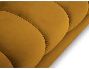 Colțar din catifea cu extensie pe partea stângă Cosmopolitan Design Bali, galben