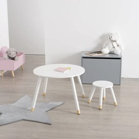 Scaunul pentru copii din lemn STOOL WHITE