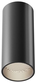 Plafoniera LED design tehnic Focus negru, 4000K