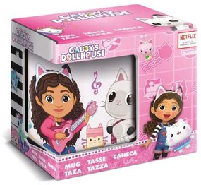 Gabby&#039;s Dollhouse Music cană din porțelan 235 ml (8 oz) în cutie de cadou