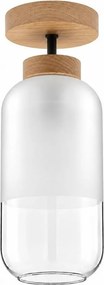 BRILAGI - LED lustru aplicat RETRO GLASS 1xE27/60W/230V Ø 14 cm stejar/alb