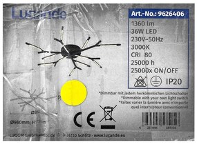 Plafonieră LED dimabilă CUERNO LED/36W/230V Lucande