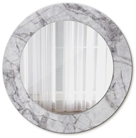 Oglinda rotunda rama cu imprimeu Marmură albă