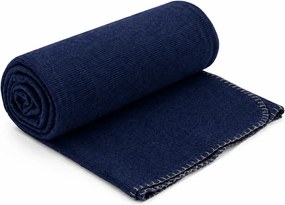 Patura fleece STRIA, albastru marin Dimensiune: 150 x 200 cm