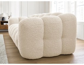 Canapea bej cu tapițerie din țesătură bouclé 232 cm Hippolyte – Bobochic Paris