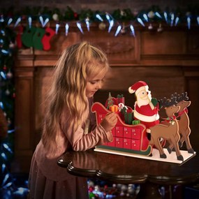 Calendar de Advent NIKOLAS, 52x31x13cm, multicolor Spielwerk