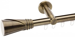 Galerie simpla 25 mm Duncan profil aur antic (Alege marime: 160 cm)