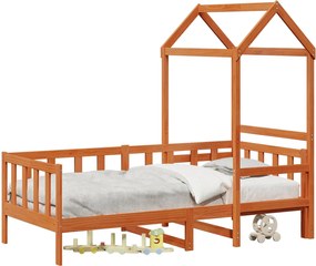 vidaXL Set de Pat pentru Zi 2 pcs Maroniu cerat Lemn de pin masiv